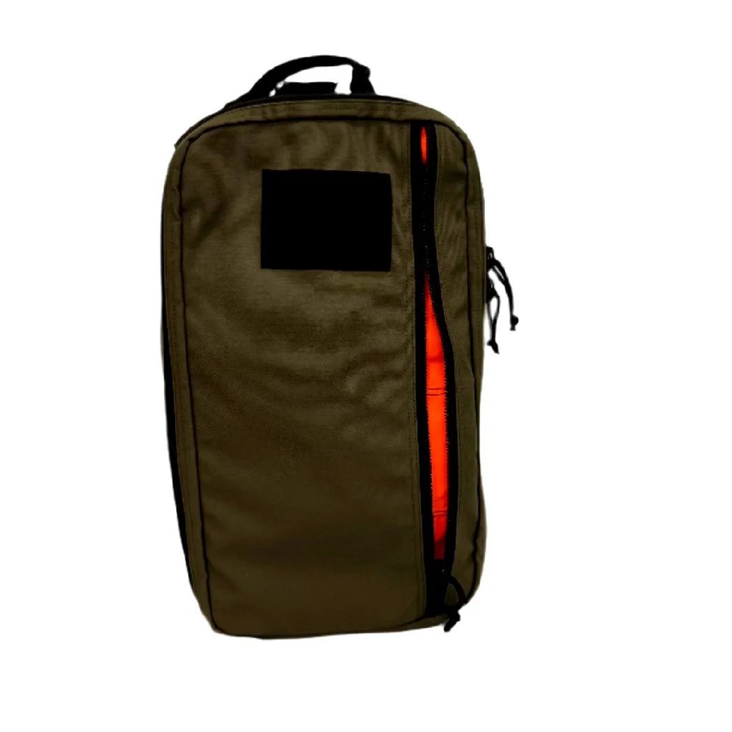 Compact 12 Hour Backpack in 12 hr ranger green by Recycled Firefighter. 18-liter capacity perfect for quick daily operations.