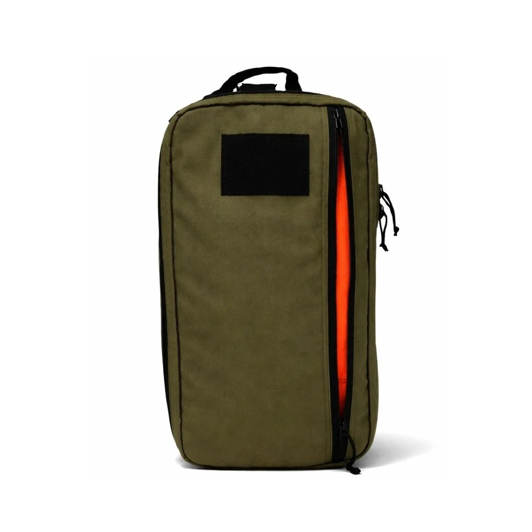 Compact 12 Hour Backpack in 12 hr ranger green by Recycled Firefighter. 18-liter capacity perfect for quick daily operations.