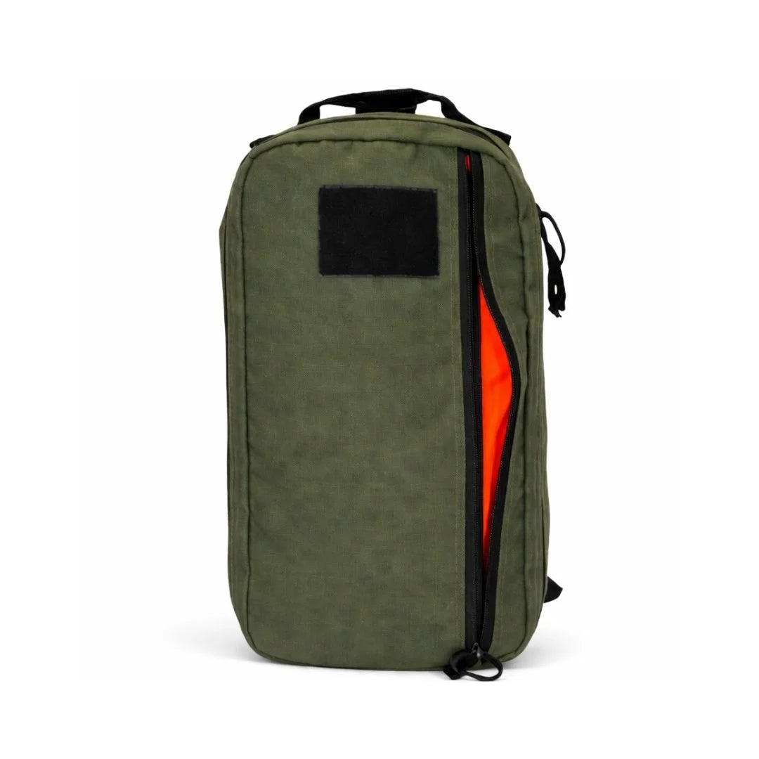 Compact 12 Hour Backpack in 12 hr slate grey by Recycled Firefighter. 18-liter capacity perfect for quick daily operations.