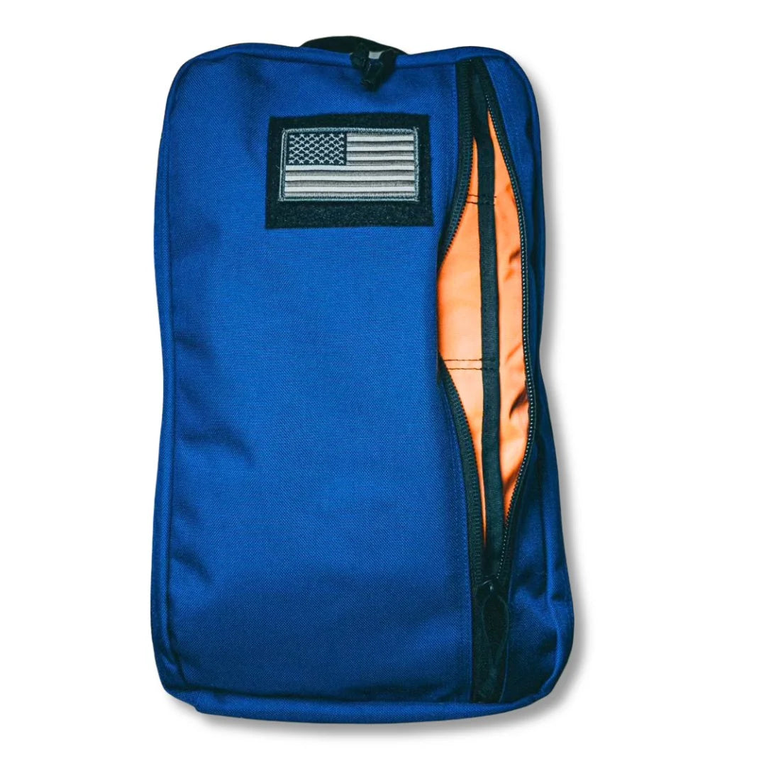 12 Hour Plus Backpack from Recycled Firefighter featuring 12 hr plus royal blue. Durable gear designed for first responders and tactical professionals.