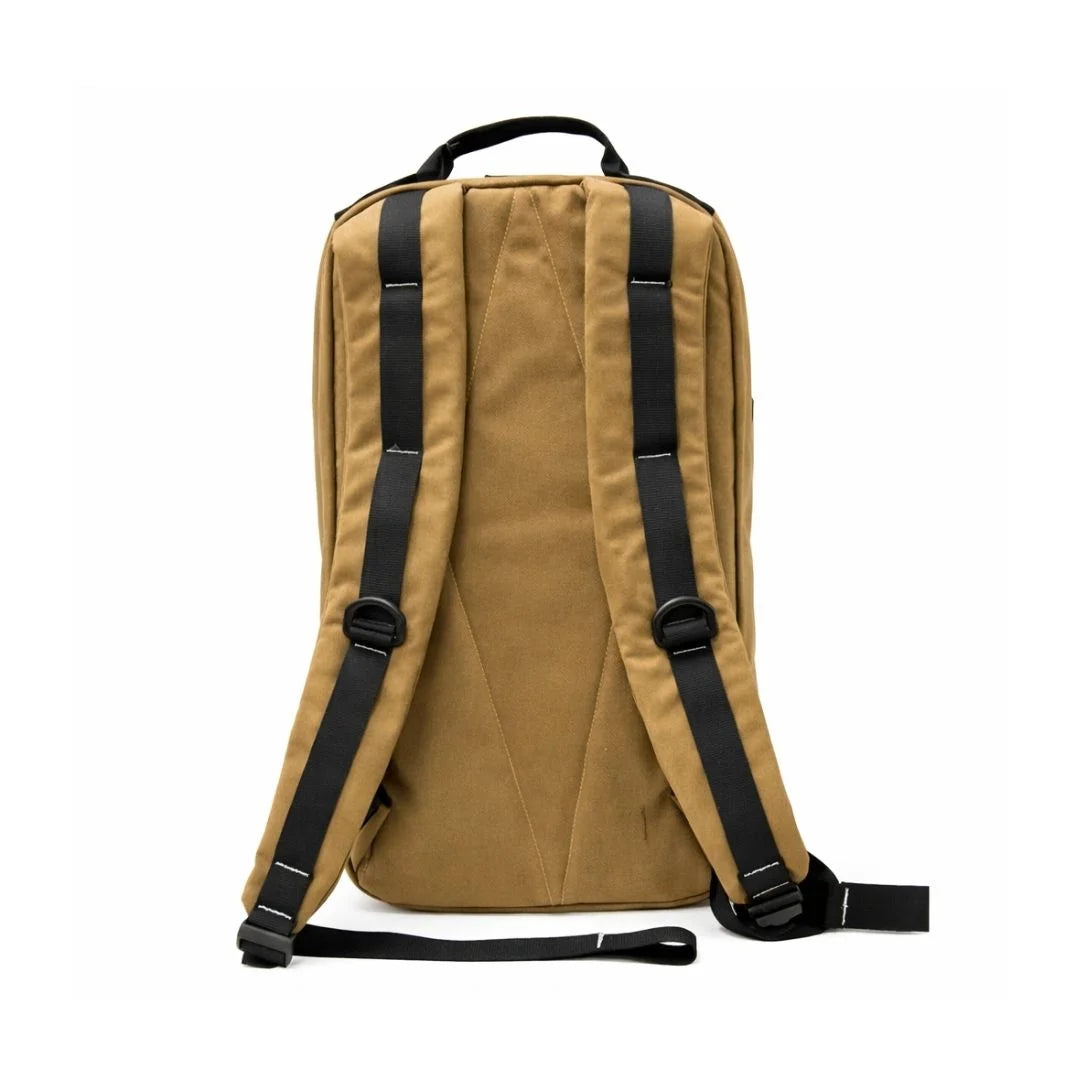 The Recycled Firefighter 12 Hour Plus Backpack in Coyote Brown is a rugged, 24-liter tactical EDC pack featuring dual clamshell compartments and durable 1000D Cordura construction.