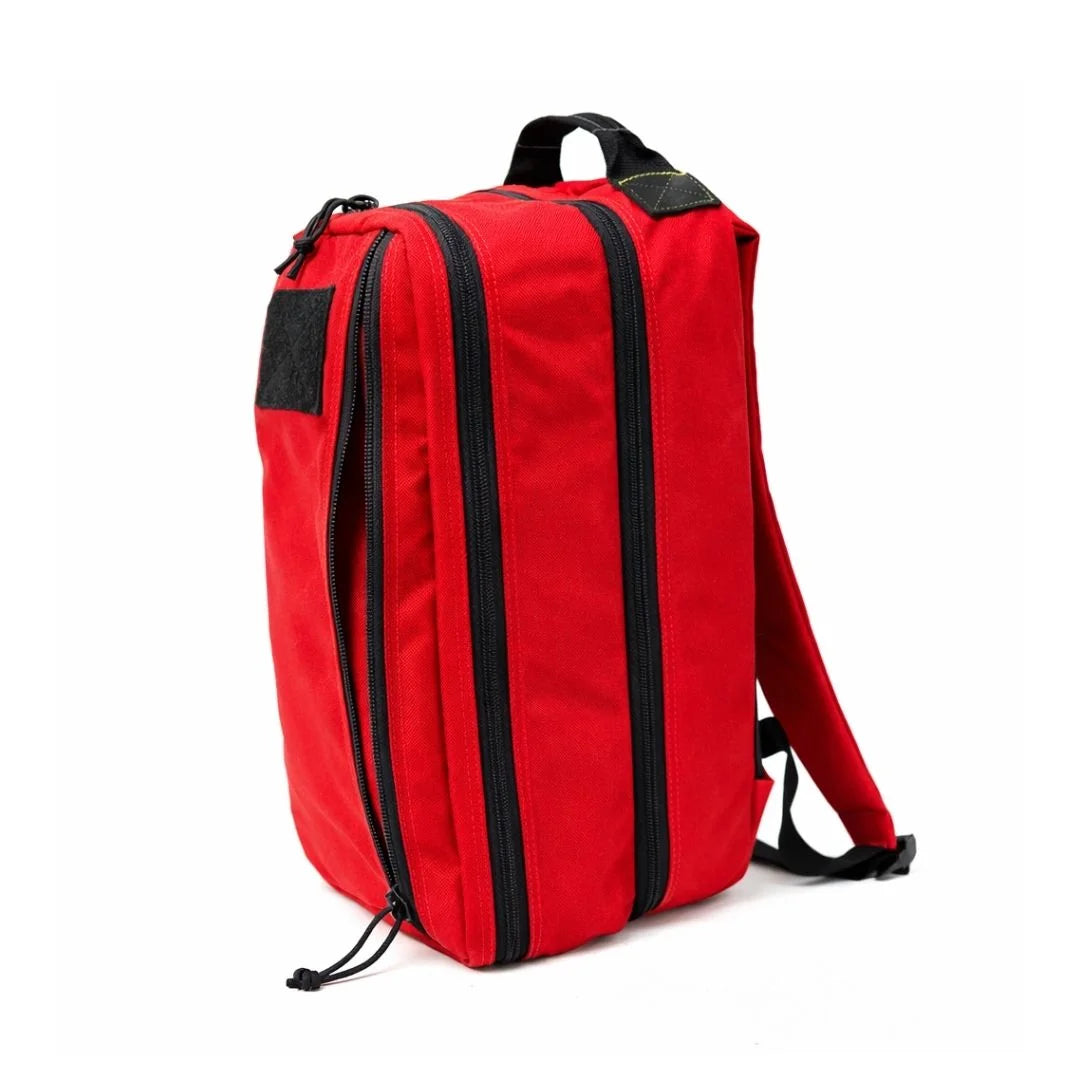 Recycled Firefighter's 12 Hour Plus Backpack in 12 hr plus ranger green. Built tough for demanding professional and tactical applications.