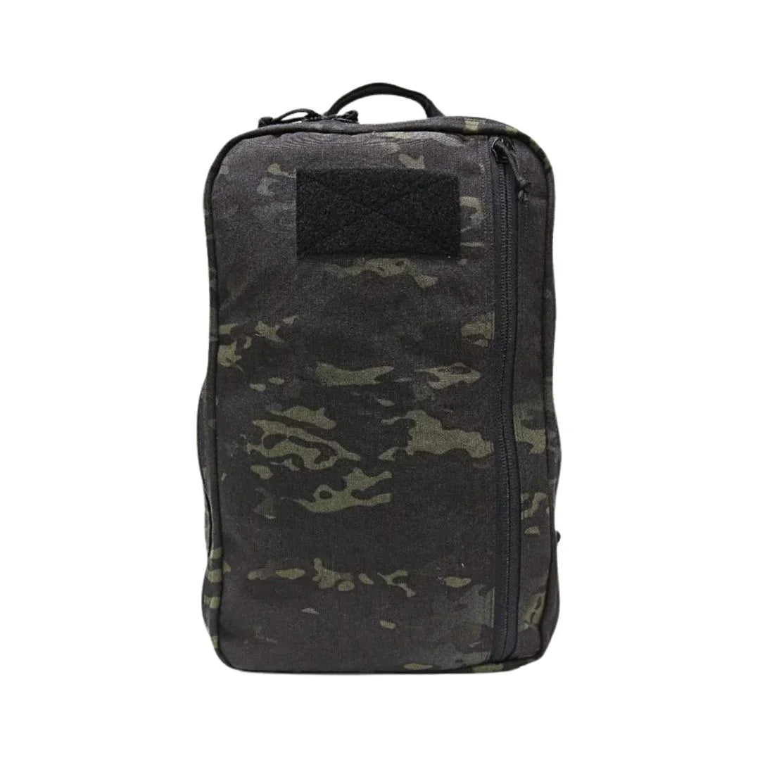 The 24 Hour Backpack 500D in MCAMBLK from Recycled Firefighter. Professional-grade quality for everyday tactical use and operations.