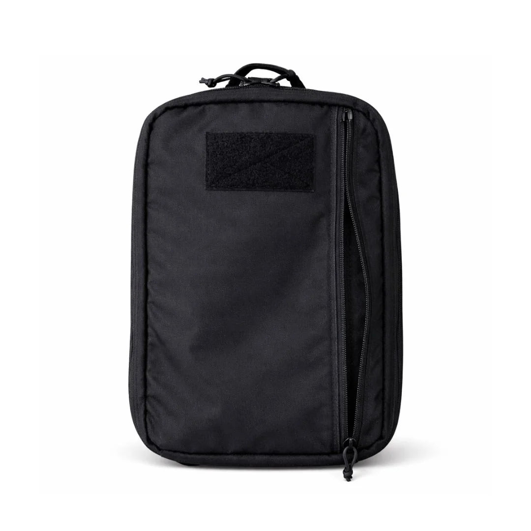 Professional 24 Hour pack in black black insde by Recycled Firefighter. MOLLE-compatible design adapts to changing mission needs.