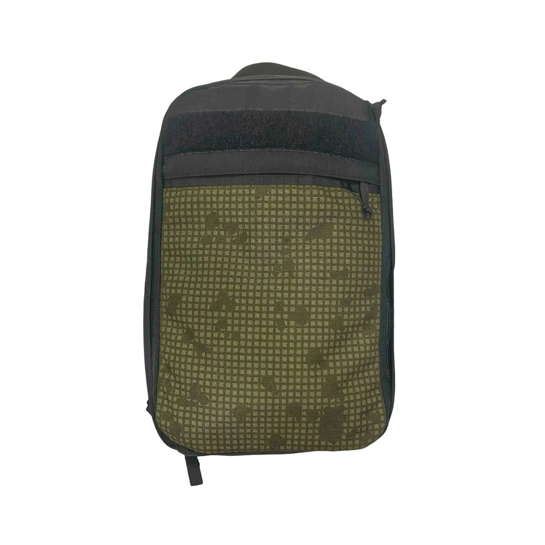 Recycled Firefighter The Chief tactical backpack in the iconic grid-style Desert Night Camo pattern.