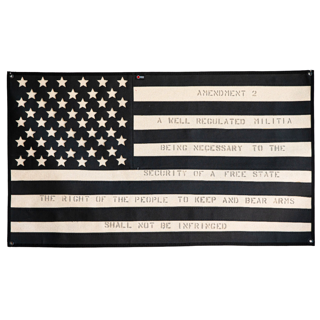 American Flag - Combat Boot Leather - Second Amendment with white background Recycled Firefighter