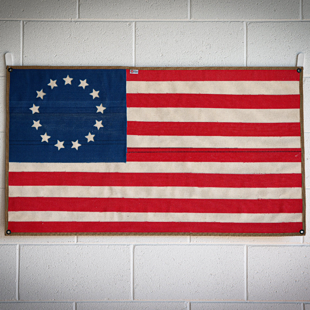BETSY ROSS American Flag - Fire Hose - Betsy Ross Recycled Firefighter