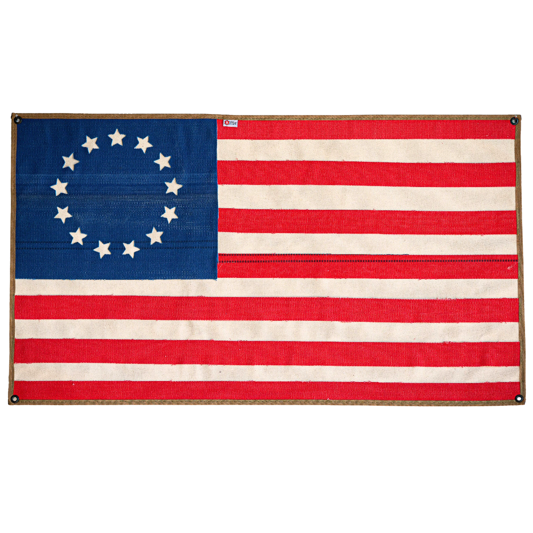 American Flag - Fire Hose - Betsy Ross with white background Recycled Firefighter