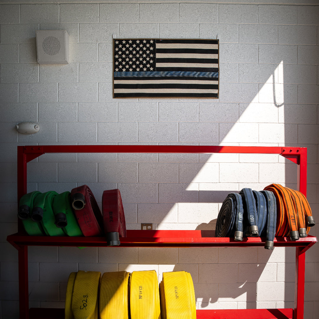 American Flag - Fire Hose - Thin Blue Line Recycled Firefighter