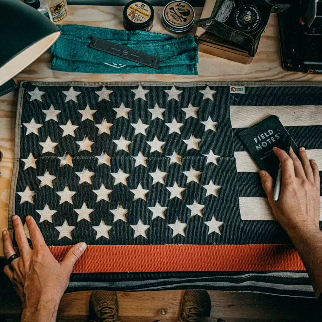 Professional-grade American Flag Fire Hose Thin Red Line in American Flag - Fire Hose - Thin Red Line from Recycled Firefighter. Quality tactical design for first responders.