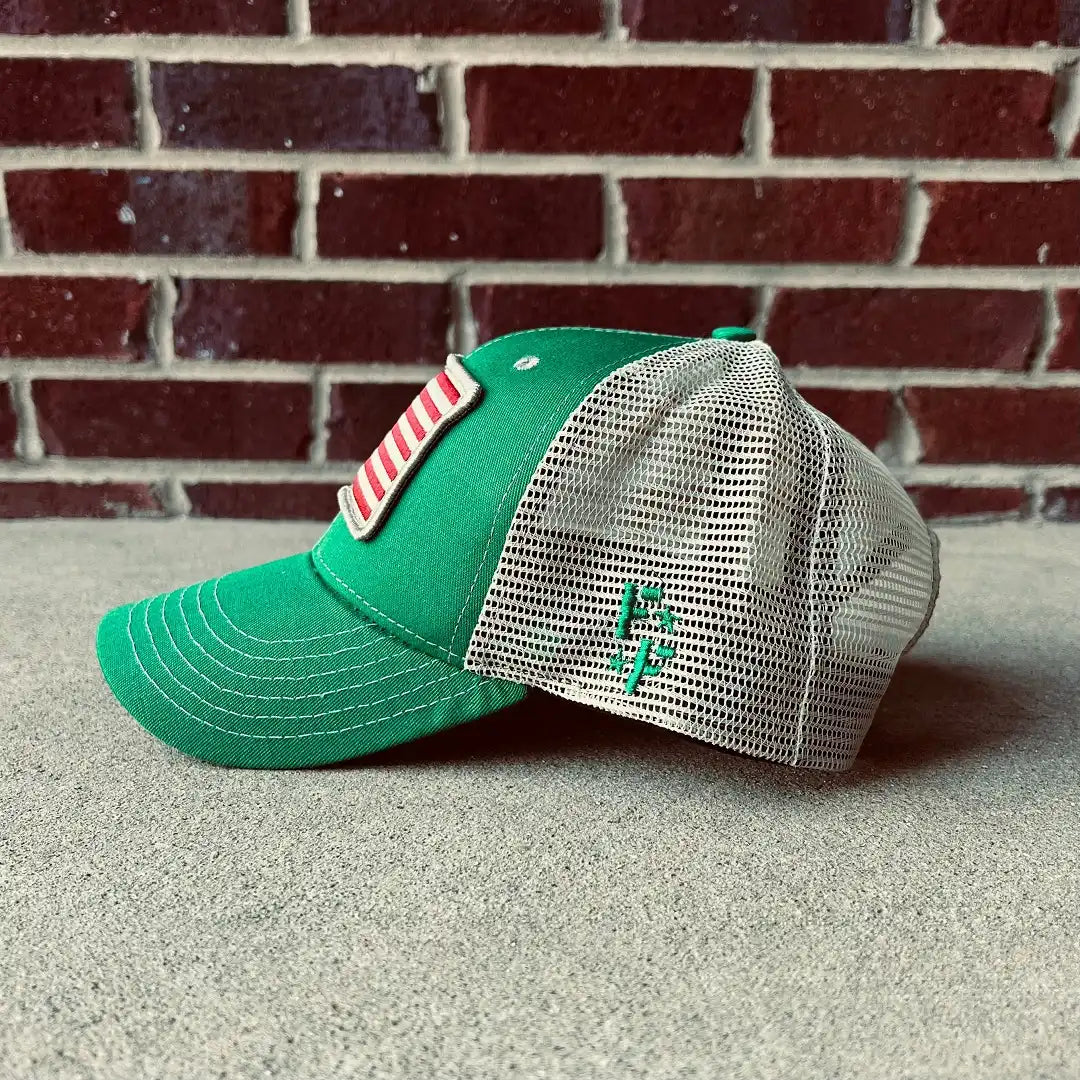 Betsy Ross Flag Patch Trucker Hat (Kelly Green)