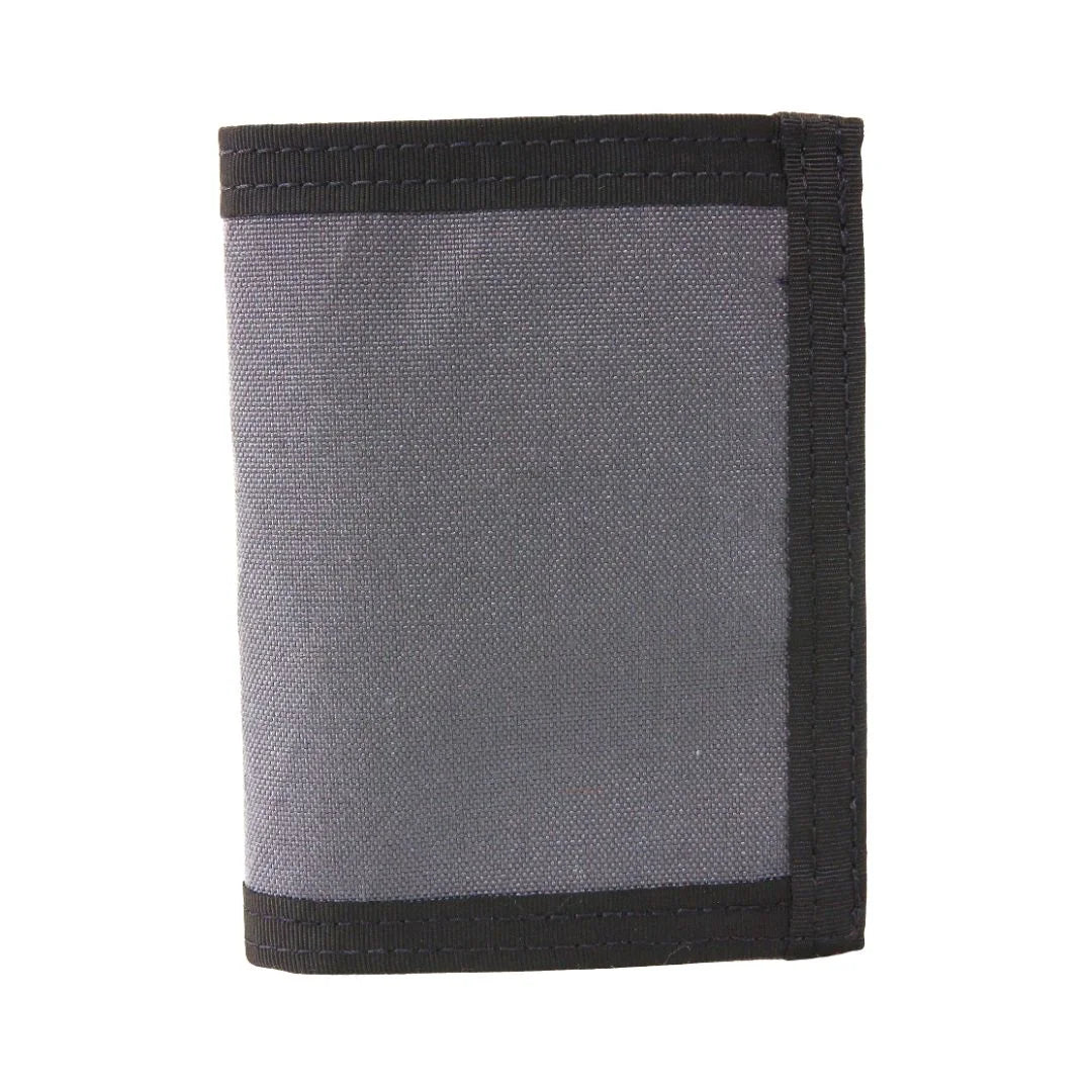 The Captain Wallet Xpac in Xpac Grey by Recycled Firefighter. Tactical design meets professional durability standards.