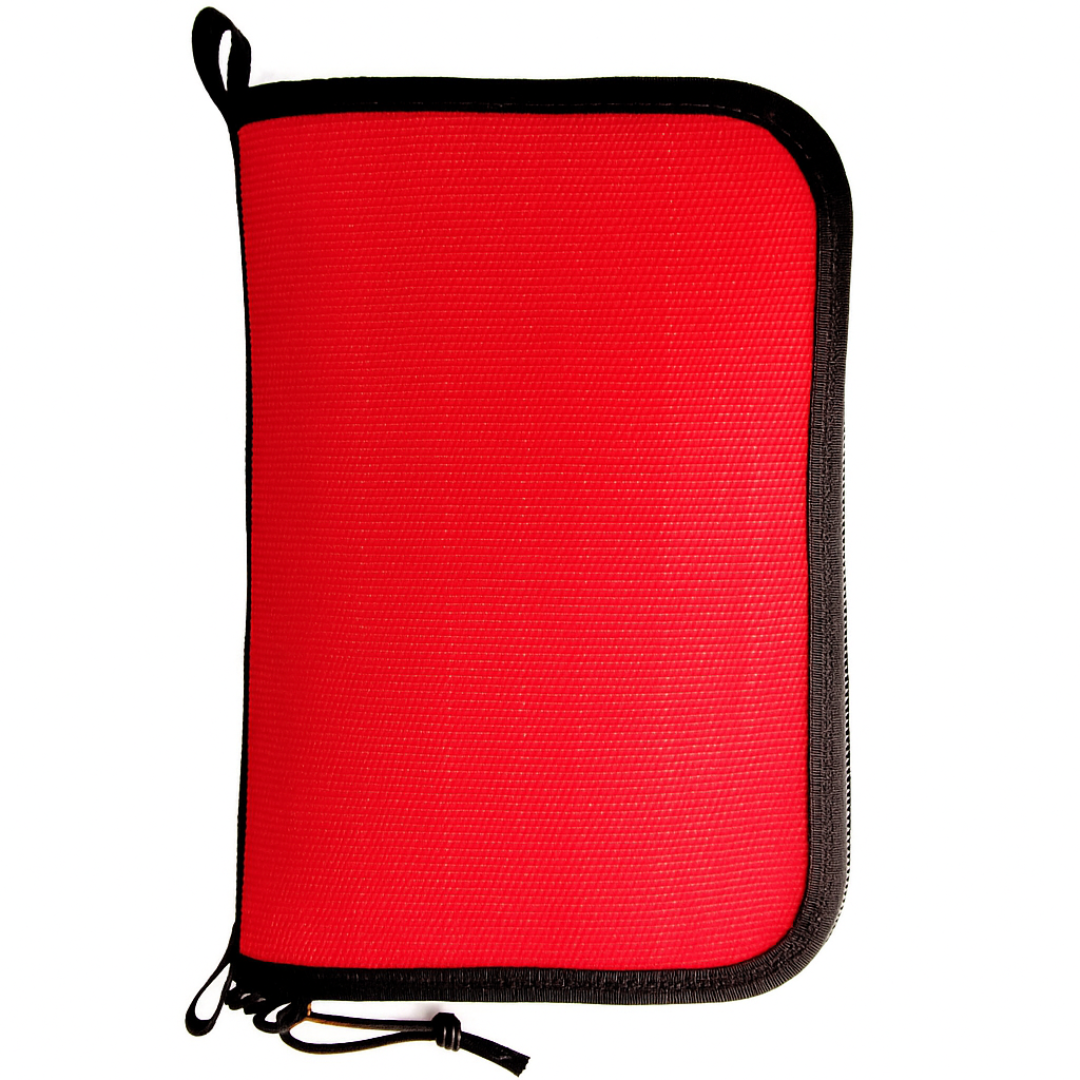 RED & BLACK Major Dopp Bag - Large Zippered bag Recycled Firefighter