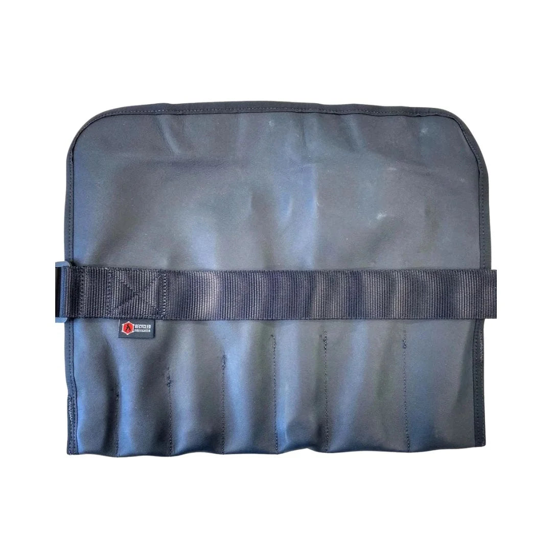 leather black black Combat Leather Tool Roll by Recycled Firefighter. Quality tactical gear celebrating first responder heritage.