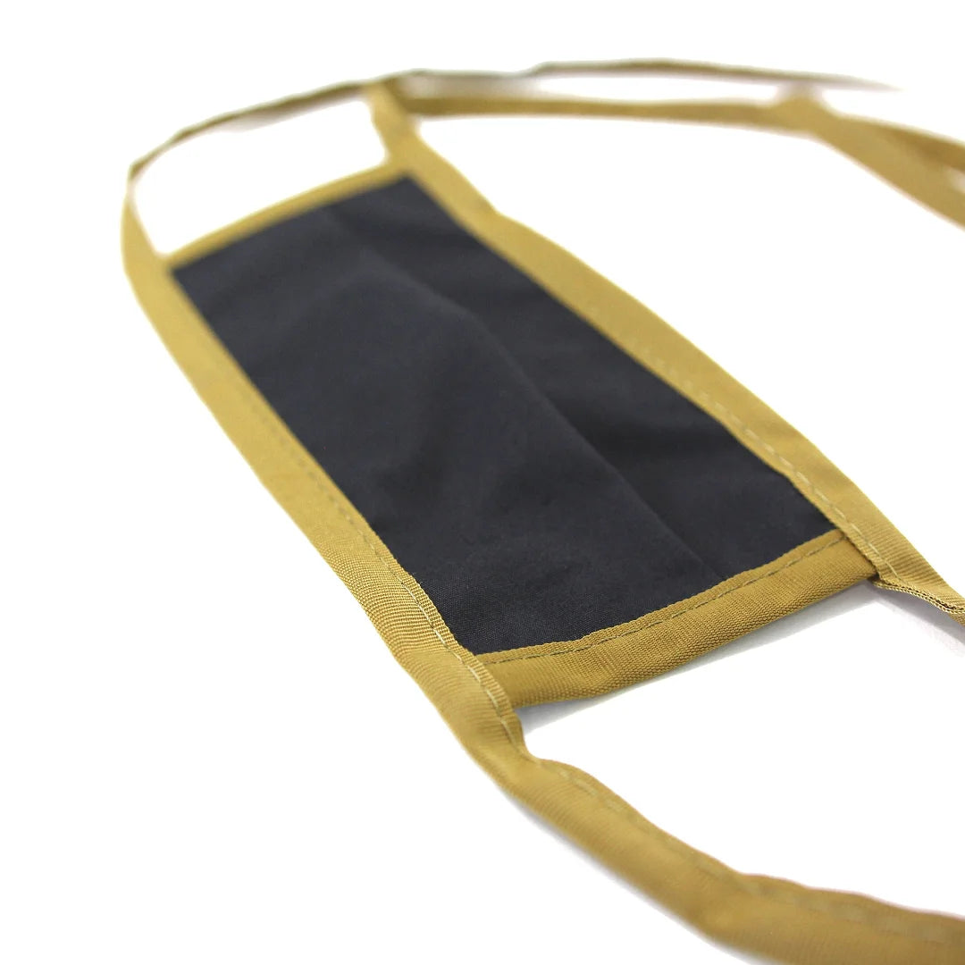 Recycled Firefighter Cotton Mask in black coyote. Professional tactical design built for durability and daily use by first responders.