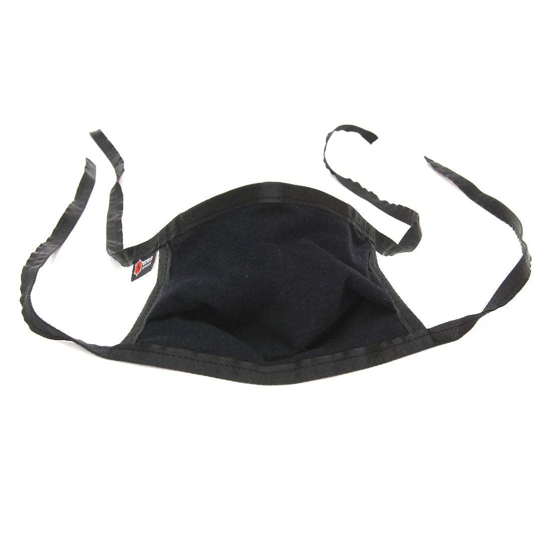 Cotton Mask in black black by Recycled Firefighter. Durable professional gear for tactical applications.