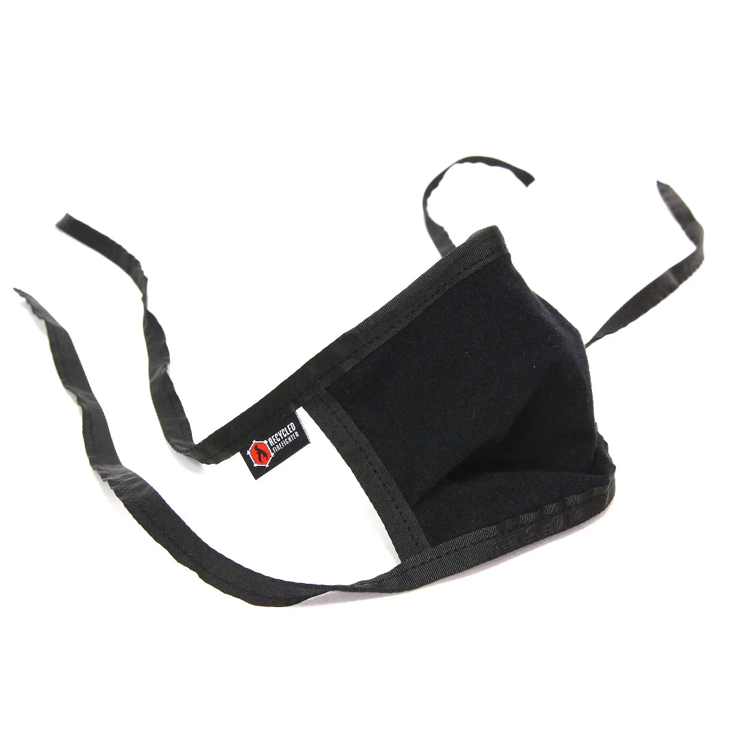 Cotton Mask in black black by Recycled Firefighter. Durable professional gear for tactical applications.