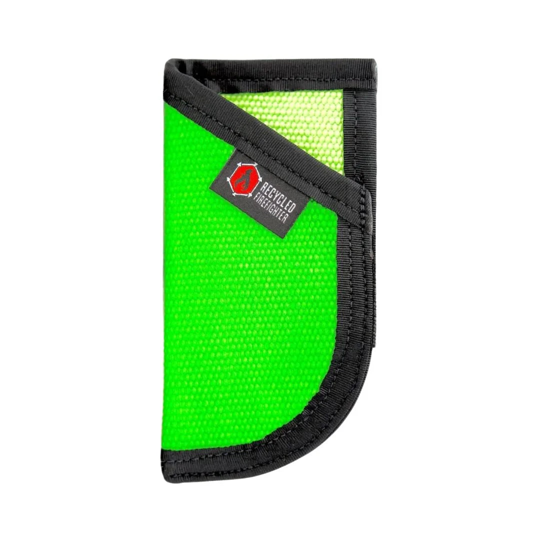 Recycled Firefighter left green black hose EDC Pocket Caddy. Professional-grade tactical construction for daily operations.