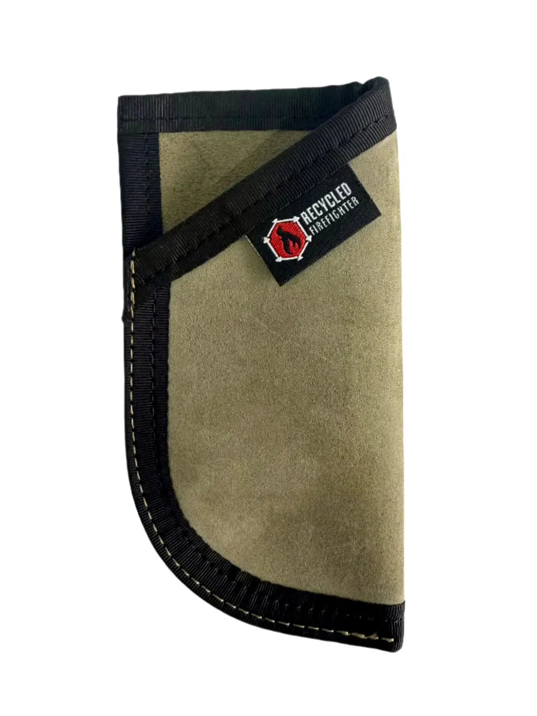 EDC Pocket Caddy in right grey black leather by Recycled Firefighter. Durable professional gear for tactical applications.