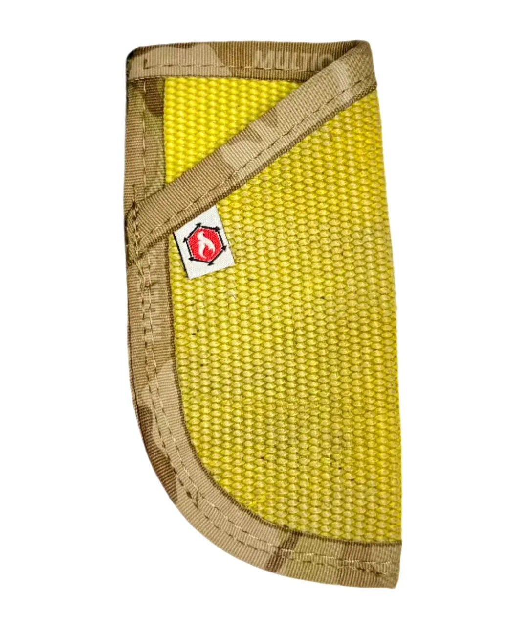 EDC Pocket Caddy from Recycled Firefighter featuring right vintage yellow hose arid. Durable gear designed for first responders and tactical professionals.