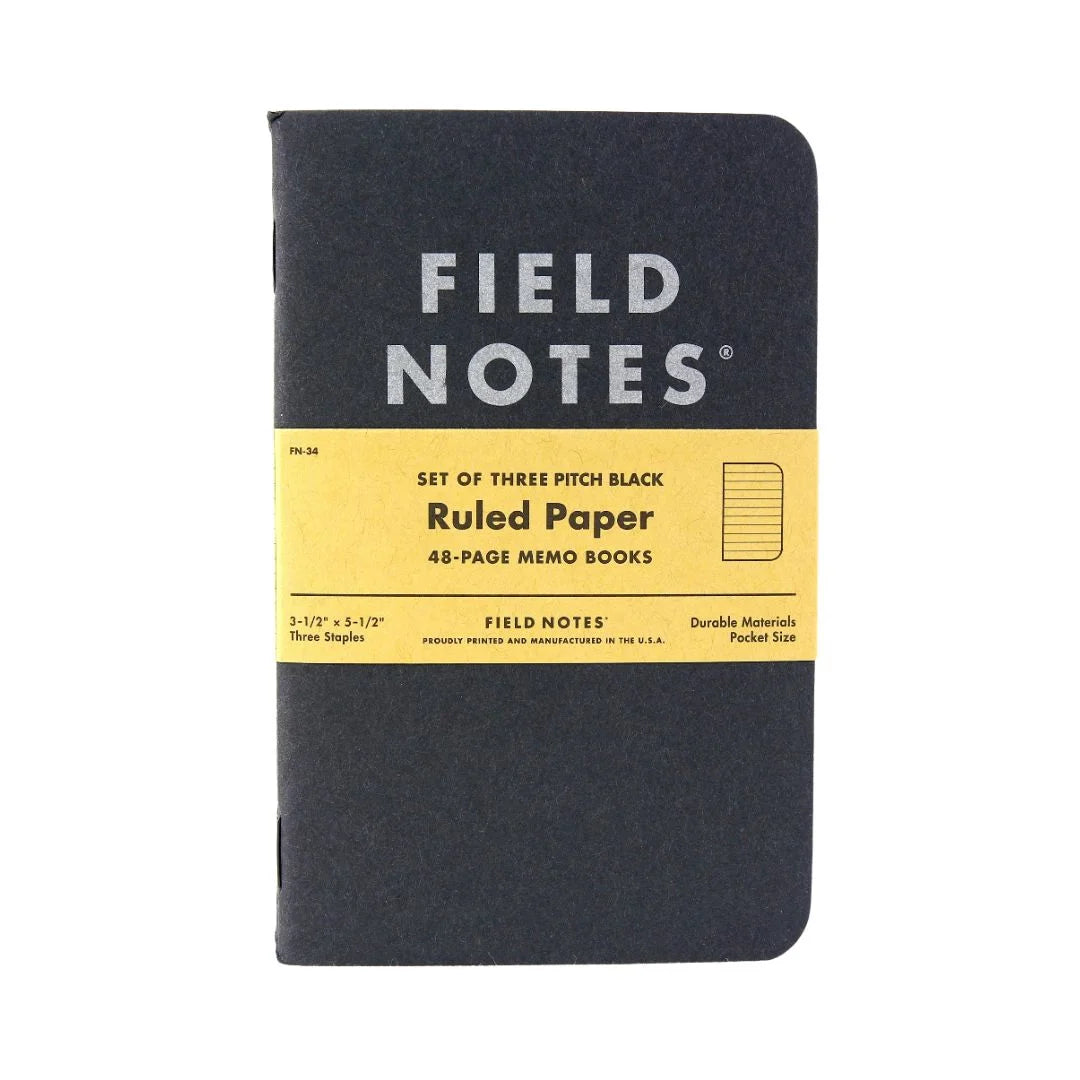 Recycled Firefighter's Field Notes Notebook Graph Paper in Black Ruled Field Notes Single. Built tough for demanding professional and tactical applications.