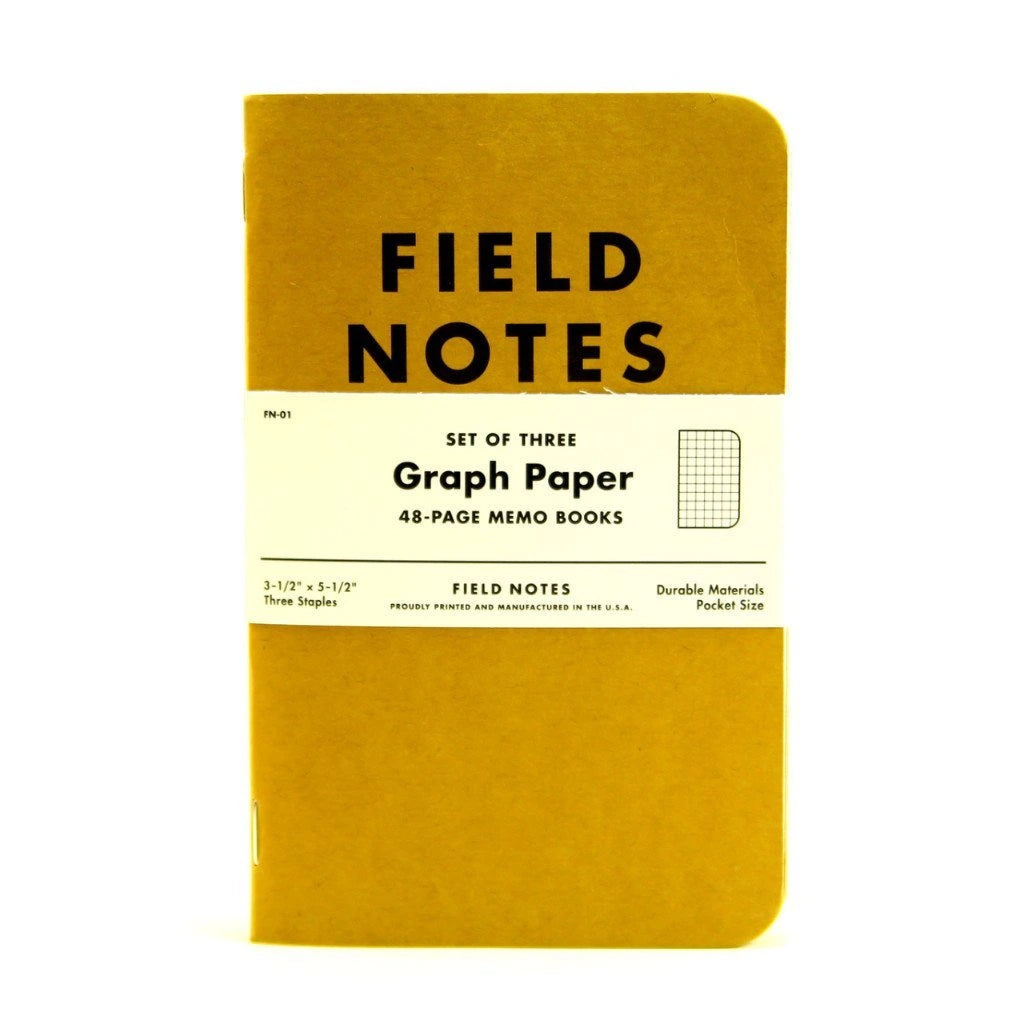 Recycled Firefighter Field Notes Notebook Graph Paper in Kraft Graph and Field Notes 3pack. Professional tactical design built for durability and daily use by first responders.