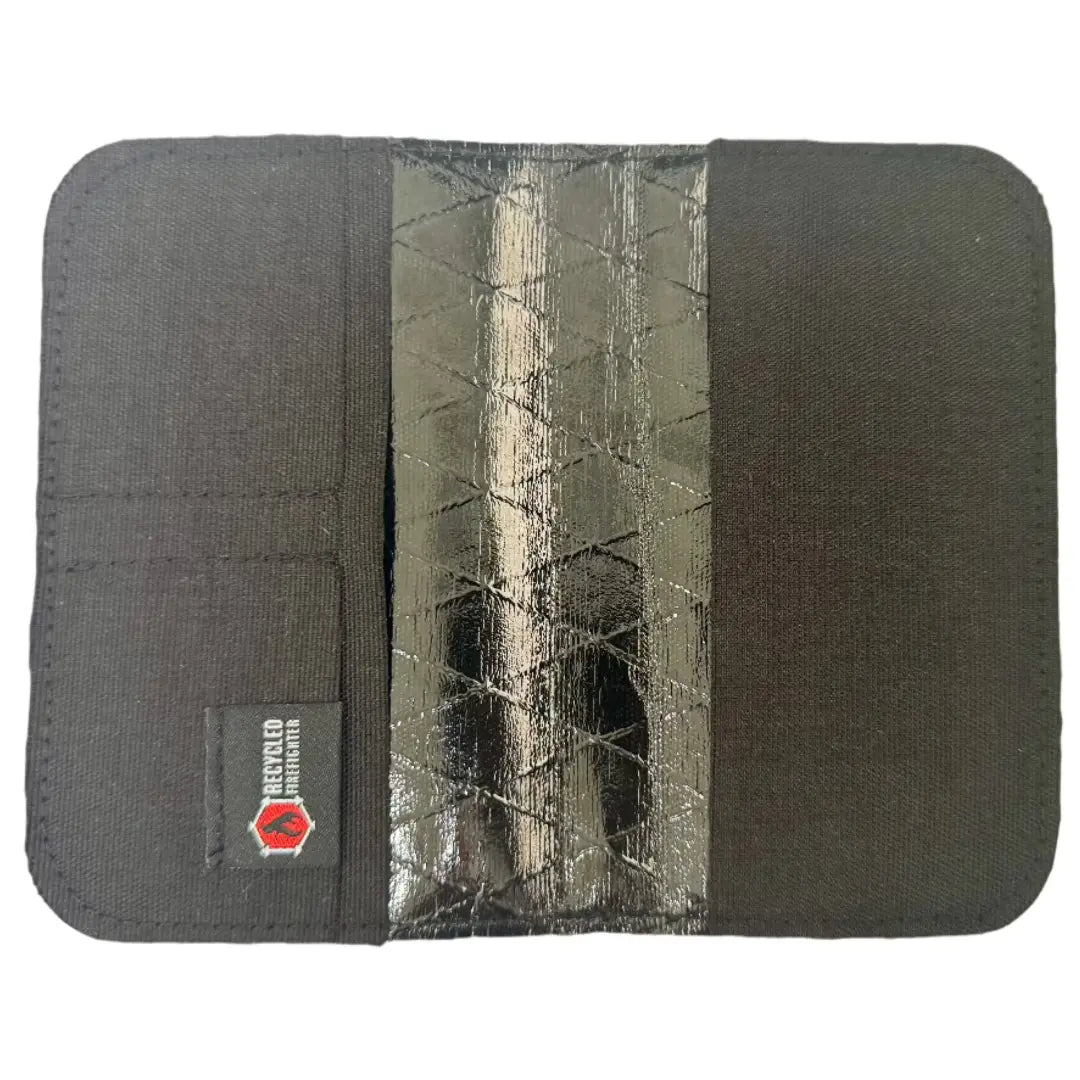 The Field Notes Wallet from Recycled Firefighter. Professional-grade quality for everyday tactical use and operations.