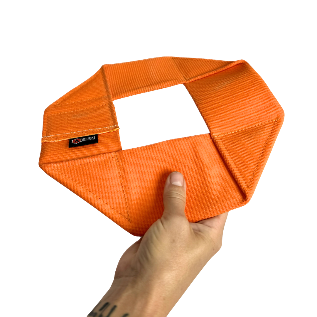 Fire Hose Dog Frisbee in Orange Recycledfirefighter