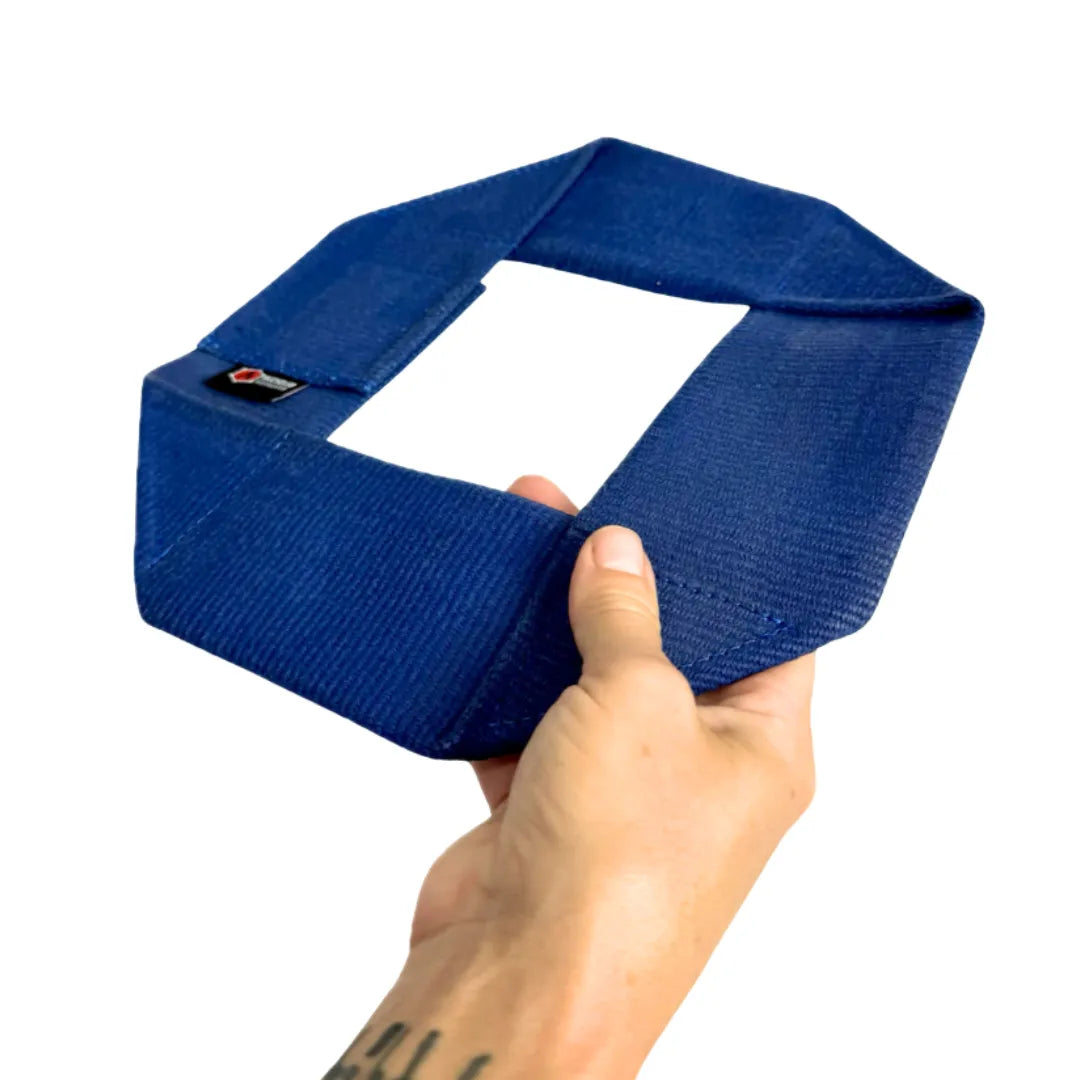 Blue Fire Hose Dog Frisbee from Recycled Firefighter. Professional tactical construction for everyday operations.