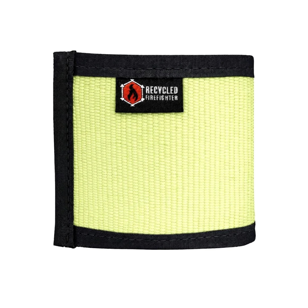 Light green Fire Hose Drink Sleeve from Recycled Firefighter. Soft color insulates drinks with fire hose material.