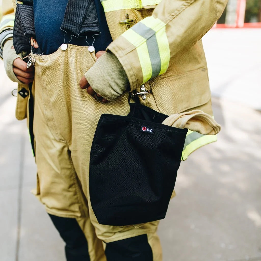 black Firefighter SCBA Mask Bag from Recycled Firefighter. Professional tactical construction for everyday operations.