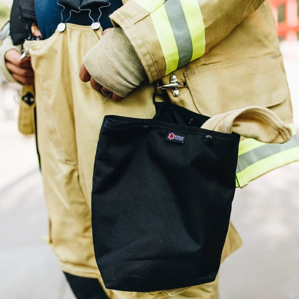 black Firefighter SCBA Mask Bag from Recycled Firefighter. Professional tactical construction for everyday operations.