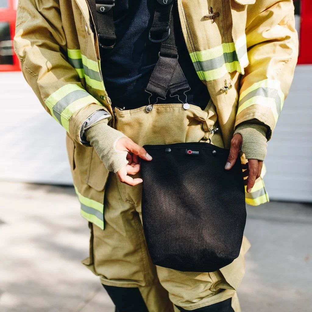 black Firefighter SCBA Mask Bag from Recycled Firefighter. Professional tactical construction for everyday operations.