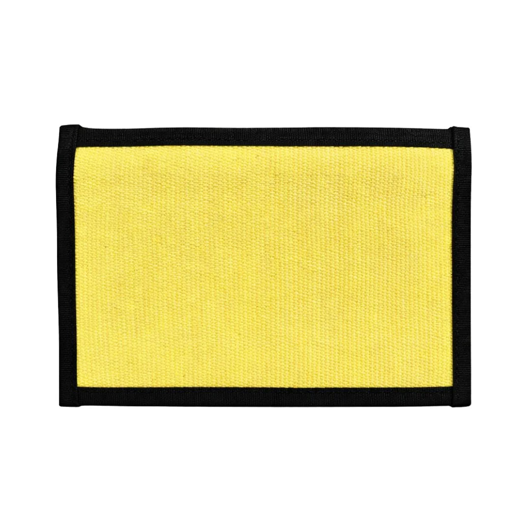 vintage yellow & black Flat EDC Pouch Firehose from Recycled Firefighter. Professional tactical construction for everyday operations.