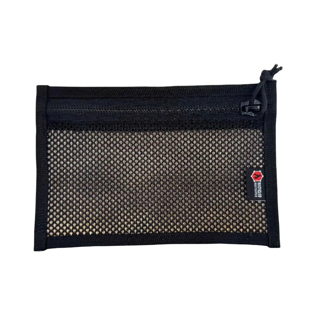 Professional Flat EDC Pouch Firehose featuring white & black by Recycled Firefighter. Honors first responder service with durability.