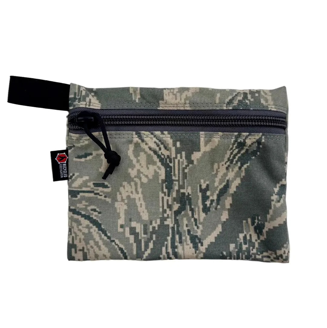 The digital tiger stripe edition Flat Zippered Gear Pouch Large from Recycled Firefighter. Tactical quality designed for demanding professionals.