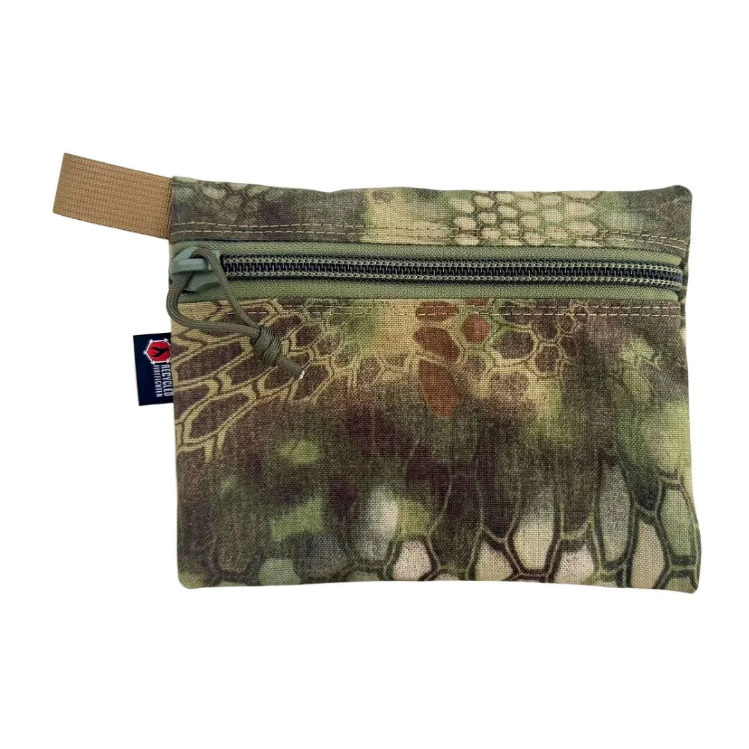 Recycled Firefighter Flat Zippered Gear Pouch Large featuring mandrake. Durable construction honors service with professional quality.