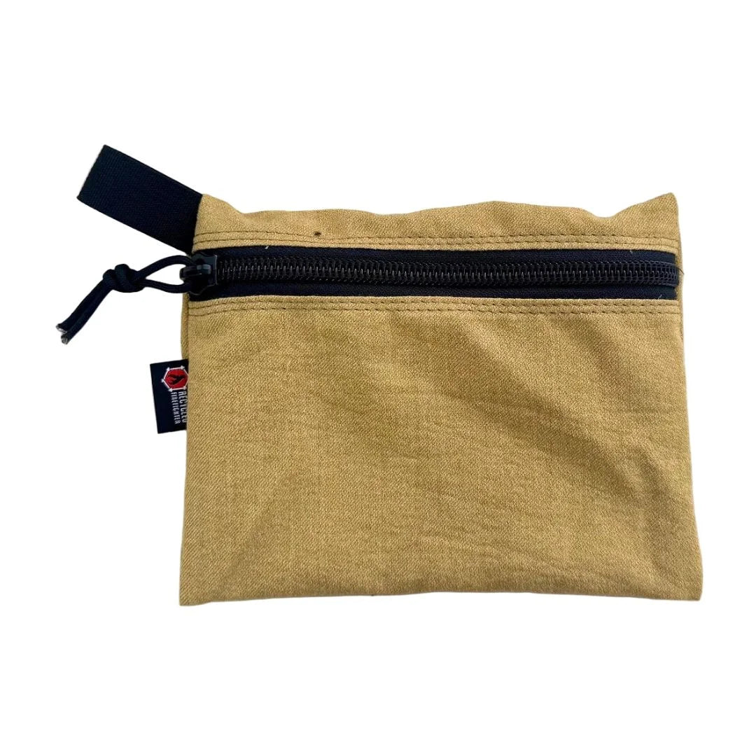 The msa bunger gear - brown & black Flat Zippered Gear Pouch Large from Recycled Firefighter. Tactical quality meets professional design standards.