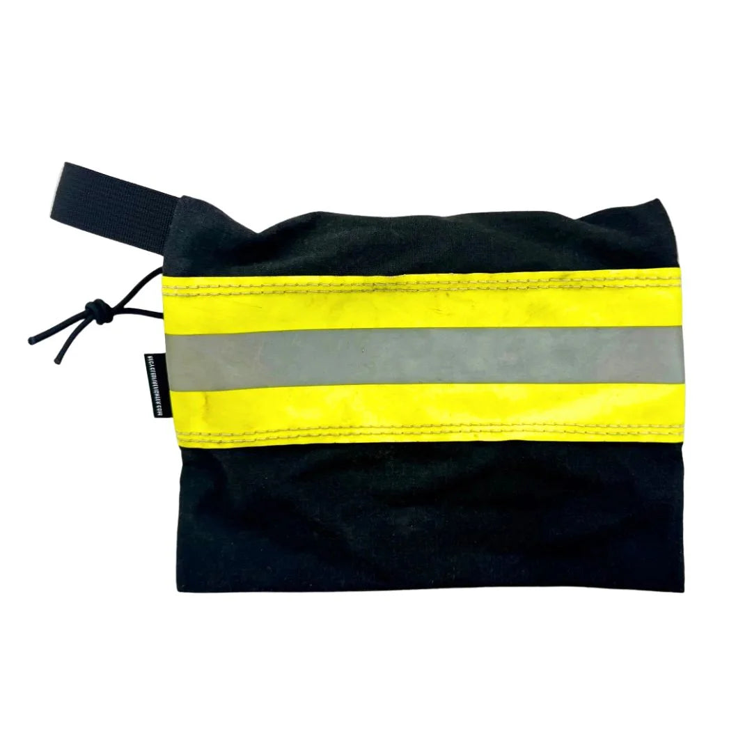 Recycled Firefighter vintage bunker gear - black Flat Zippered Gear Pouch Large. Professional-grade tactical construction for daily operations.