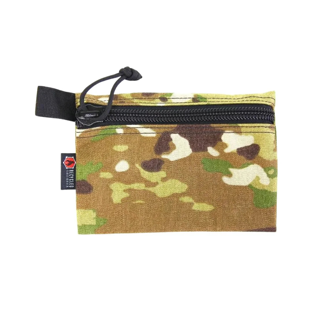 Flat Zippered Gear Pouch Medium from Recycled Firefighter. Durable gear designed for first responders and tactical professionals.