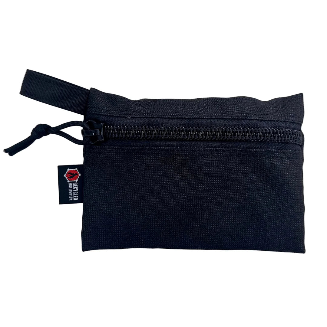 Professional Flat Zippered Gear Pouch Medium featuring msa bunger gear - black & black by Recycled Firefighter. Honors first responder service with durability.