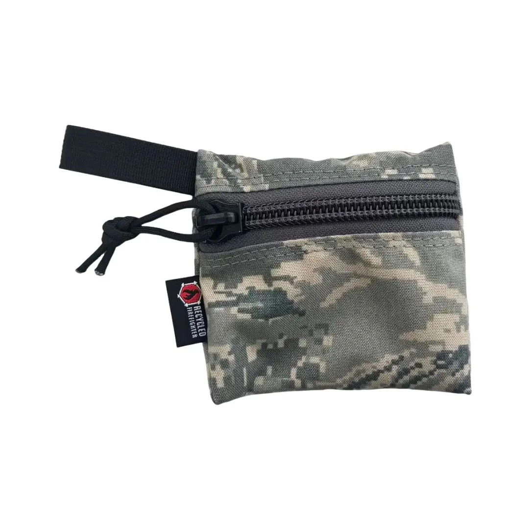 Flat Zippered Gear Pouch Small in Digital Tiger Stripe by Recycled Firefighter. Durable professional gear for tactical applications.