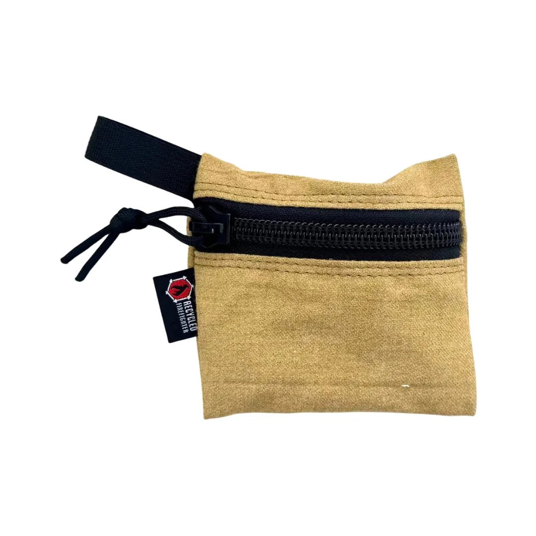 Recycled Firefighter presents the Flat Zippered Gear Pouch Small in MSA Bunker Gear - Brown and Black. Professional design meets everyday durability.