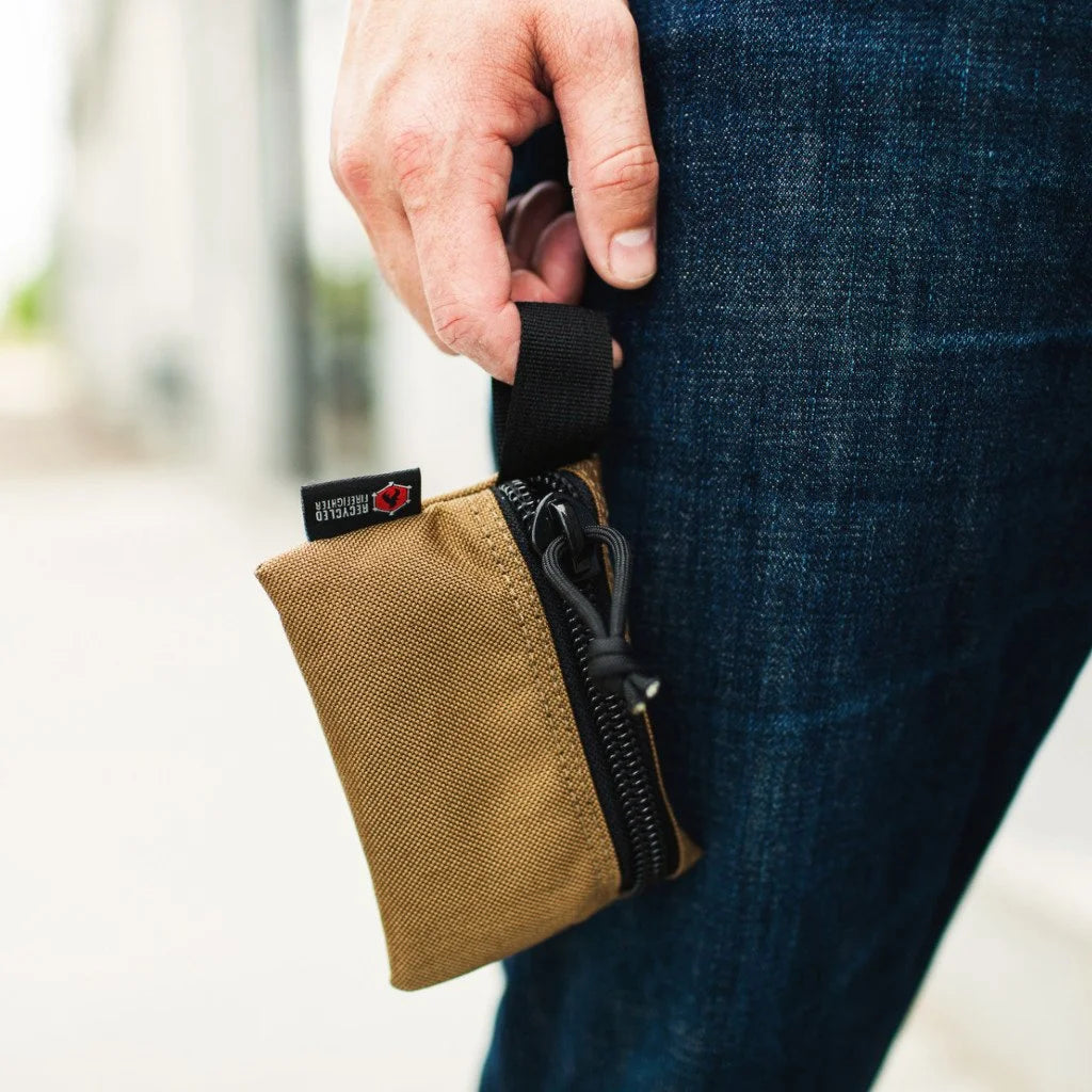 Flat Zippered Gear Pouch Small by Recycled Firefighter. Reliable tactical gear for professional daily operations.