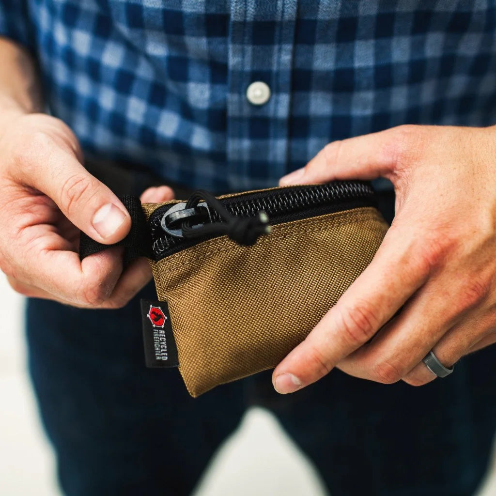 Flat Zippered Gear Pouch Small by Recycled Firefighter. Reliable tactical gear for professional daily operations.