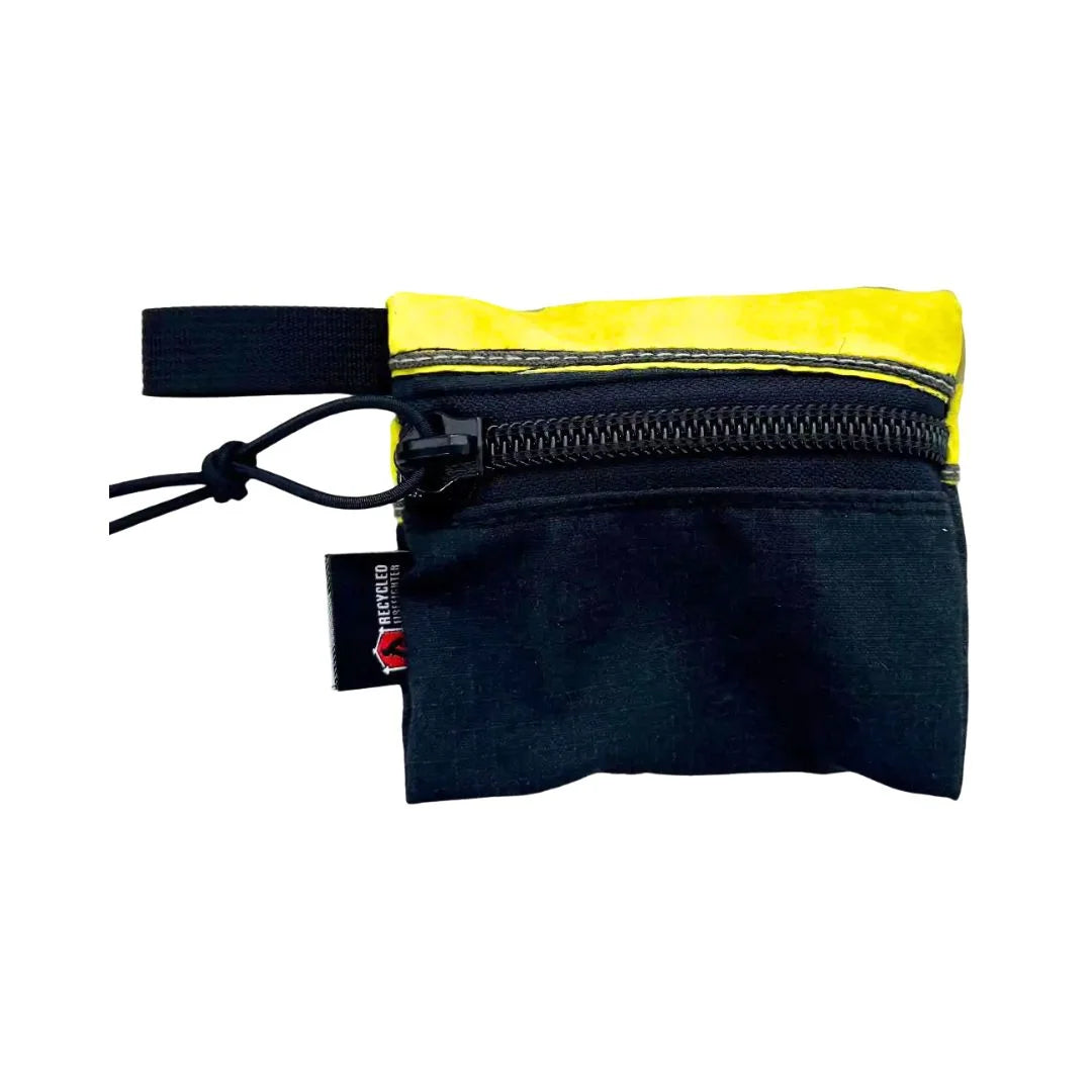 The Vintage Bunker Gear - Black and Black Flat Zippered Gear Pouch Small by Recycled Firefighter. Quality construction meets professional tactical requirements for demanding operations.