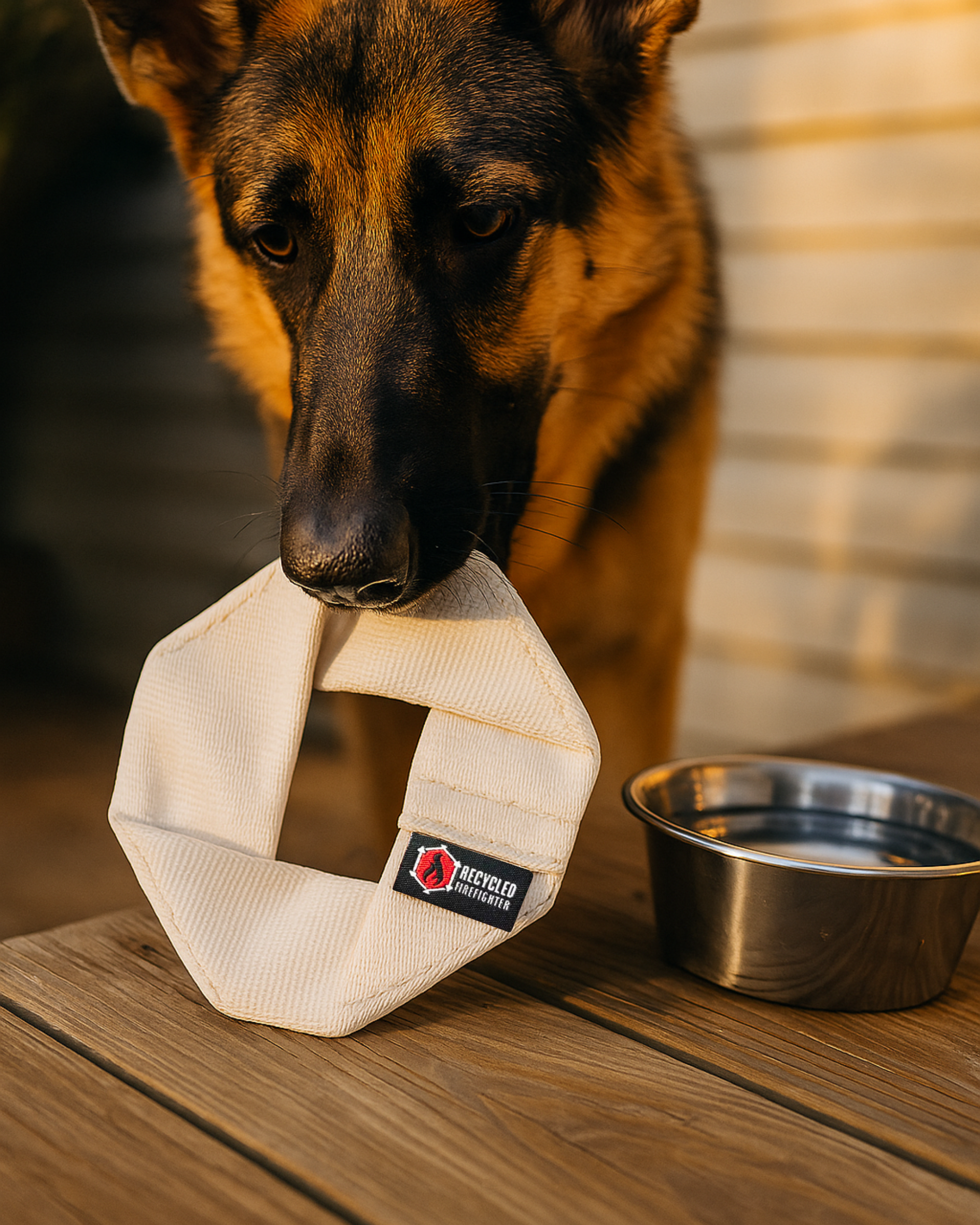 Fire Hose Dog Frisbee JR.