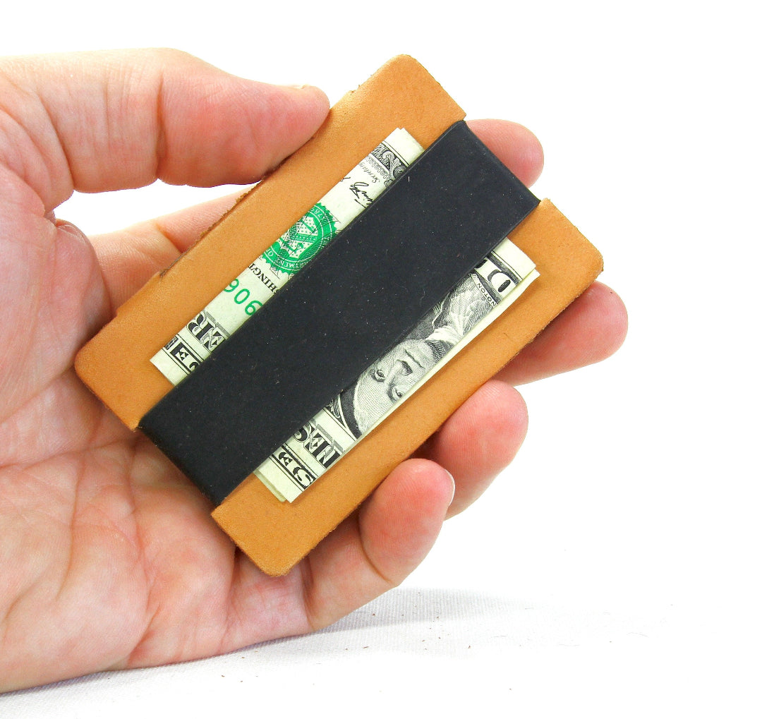 Recycled Firefighter's Full Grain Leather Card Wallet in natural black. Built tough for demanding professional and tactical applications.