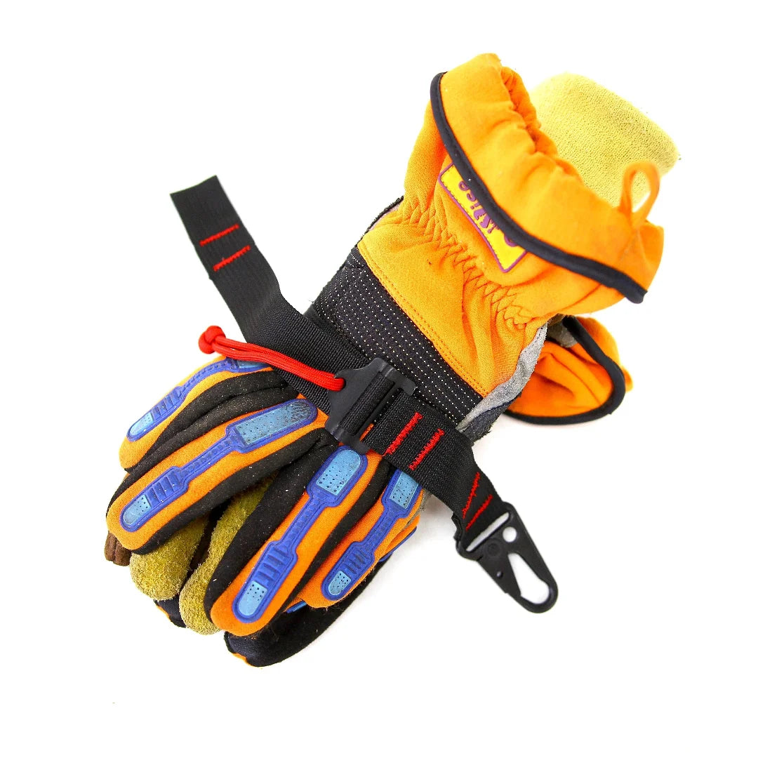 The black Glove Strap from Recycled Firefighter. Tactical quality meets professional design standards.