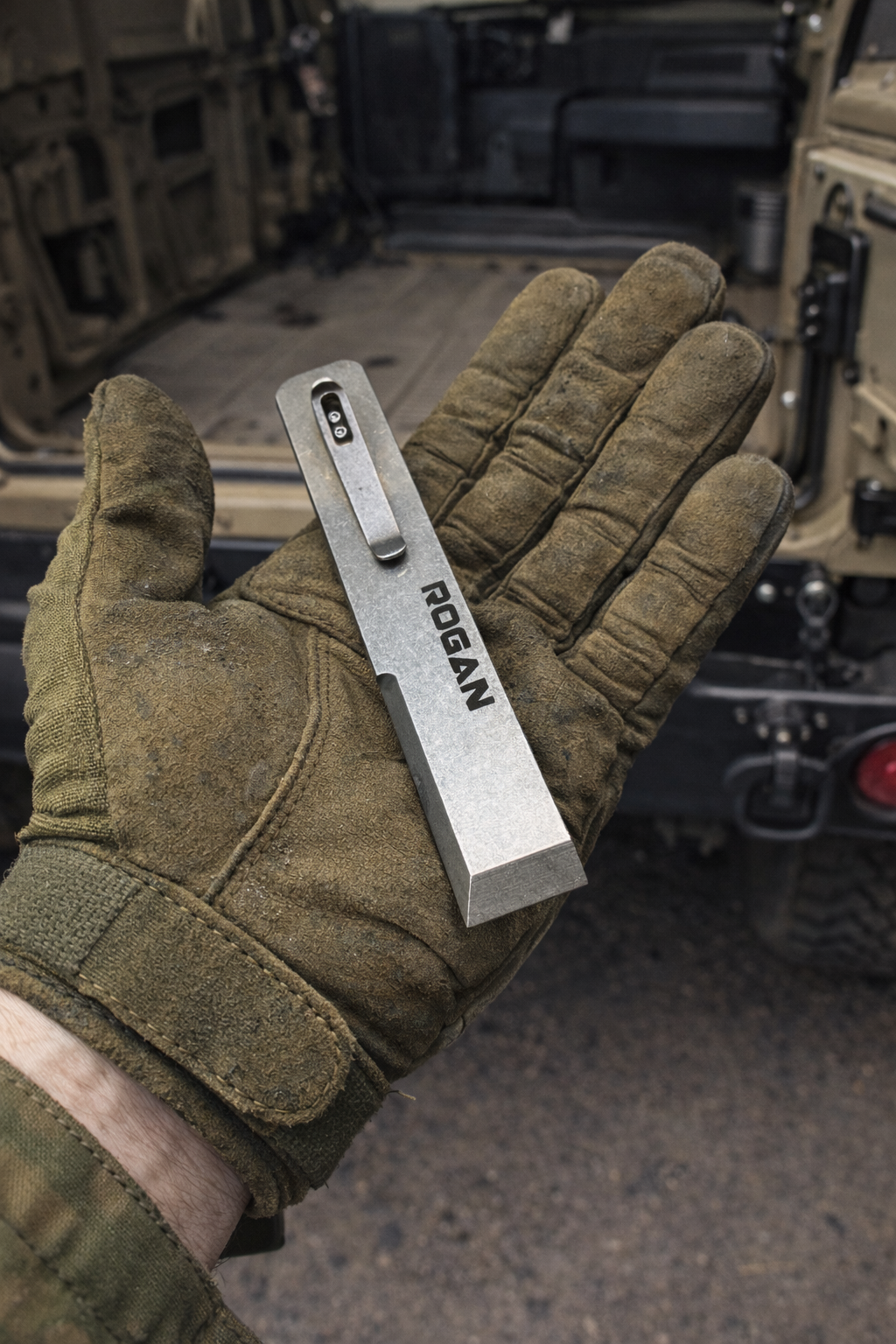 Rogan RPT pry bar carried in a pocket with the clip visible